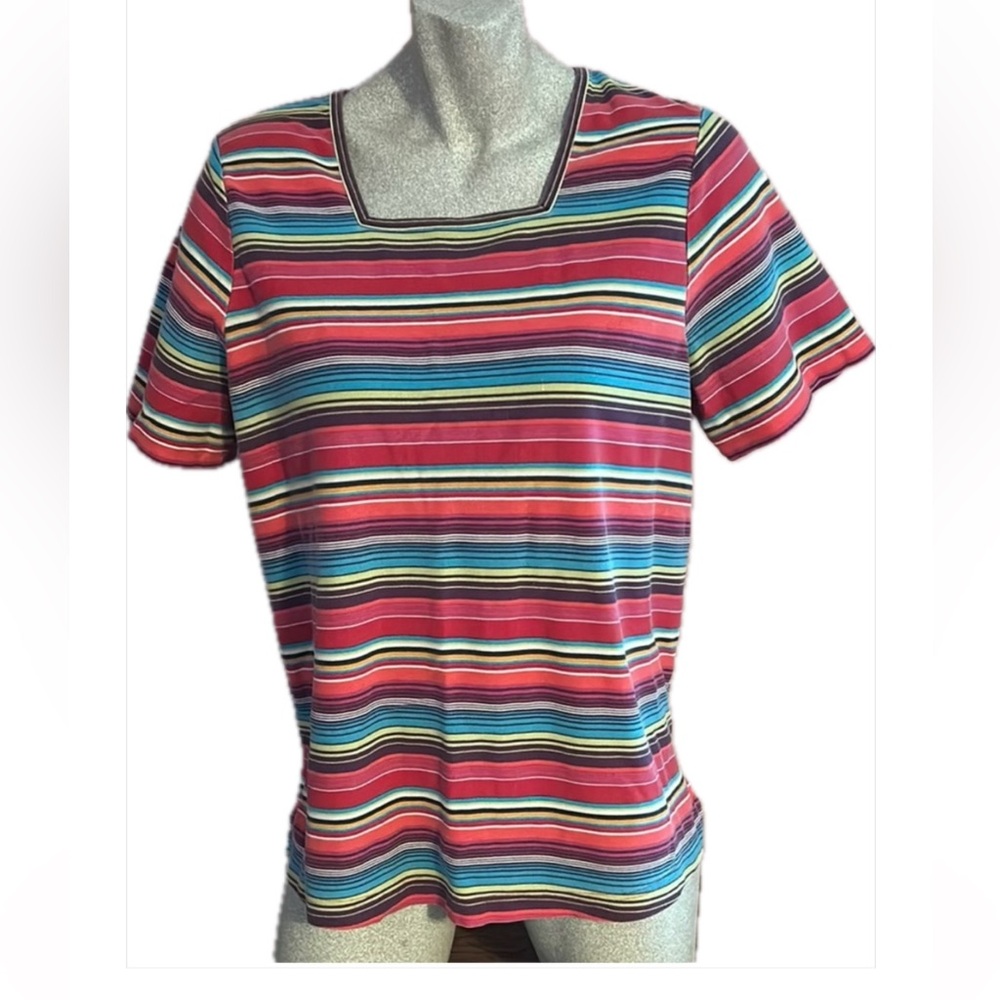 White Stag Pink and Blue Fitted Short Sleeve Tee